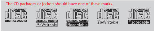 CDs with MP3, WMA or AAC files