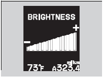 Brightness level indicator