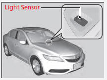 Adjust the auto light sensitivity as follows: