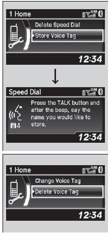To add a voice tag to a stored speed