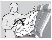 6. Make sure the child seat is firmly secured by