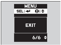 6. Press the  button until EXIT