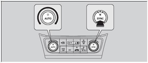 You can set the temperature synchronously for the driver side and the