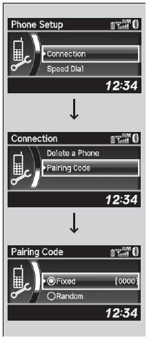 To change the pairing code setting