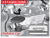 1. Make sure the engine and radiator