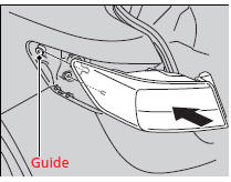 6. Reinstall the light assembly by sliding it on