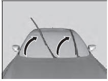 1. Lift the driver side wiper arm first, then the