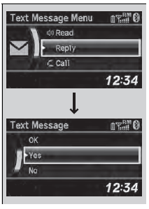 You can reply to a message using one of the