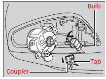4. Push the tab to remove the coupler.